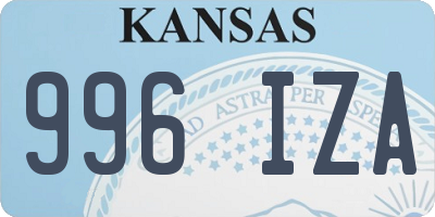 KS license plate 996IZA