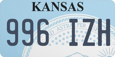KS license plate 996IZH
