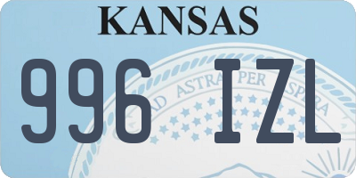 KS license plate 996IZL