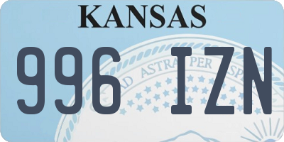 KS license plate 996IZN