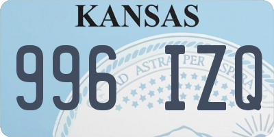 KS license plate 996IZQ