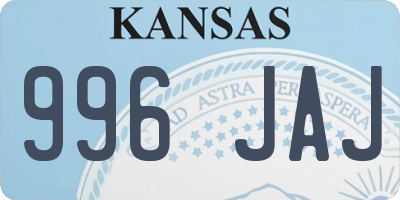 KS license plate 996JAJ