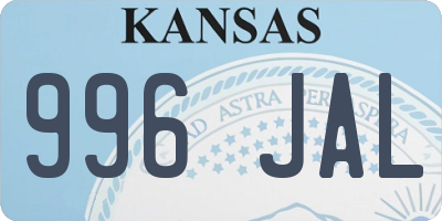 KS license plate 996JAL