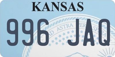 KS license plate 996JAQ