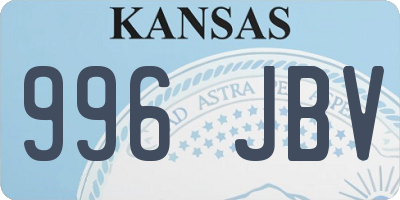 KS license plate 996JBV