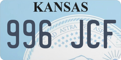 KS license plate 996JCF