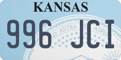 KS license plate 996JCI