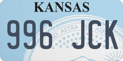 KS license plate 996JCK