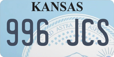 KS license plate 996JCS