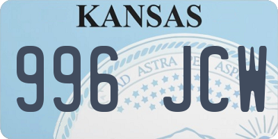 KS license plate 996JCW
