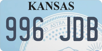 KS license plate 996JDB
