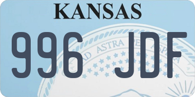 KS license plate 996JDF