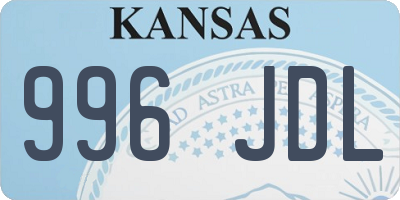 KS license plate 996JDL
