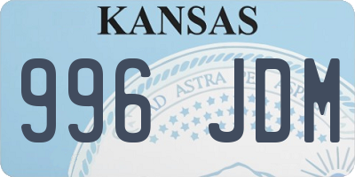 KS license plate 996JDM