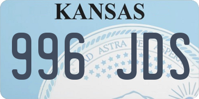 KS license plate 996JDS