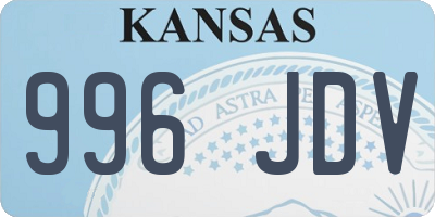 KS license plate 996JDV