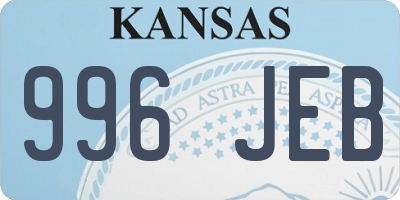 KS license plate 996JEB