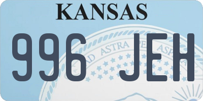 KS license plate 996JEH