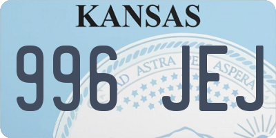 KS license plate 996JEJ