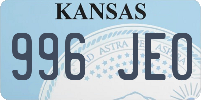 KS license plate 996JEO