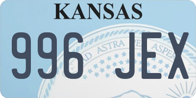 KS license plate 996JEX