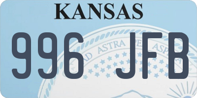 KS license plate 996JFB