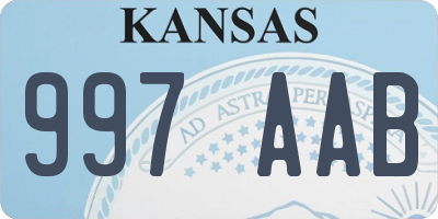 KS license plate 997AAB