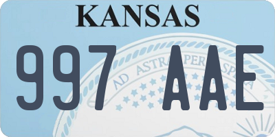 KS license plate 997AAE