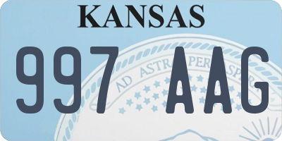 KS license plate 997AAG