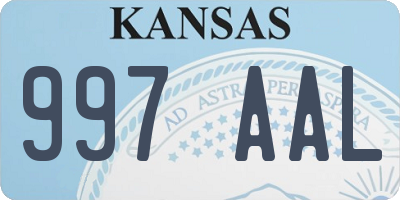 KS license plate 997AAL