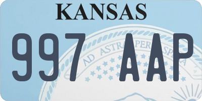 KS license plate 997AAP