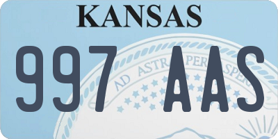 KS license plate 997AAS