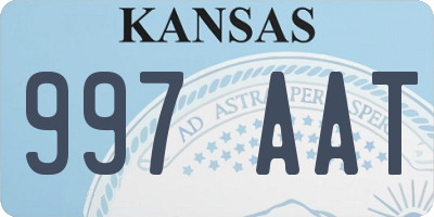 KS license plate 997AAT