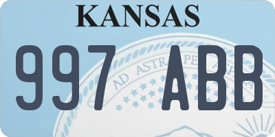 KS license plate 997ABB