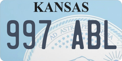 KS license plate 997ABL