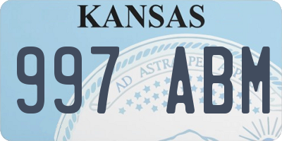 KS license plate 997ABM