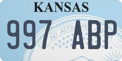 KS license plate 997ABP