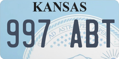 KS license plate 997ABT