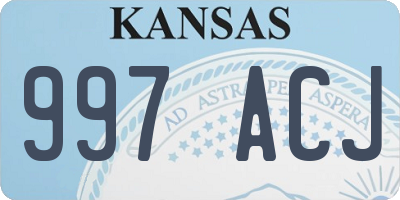 KS license plate 997ACJ
