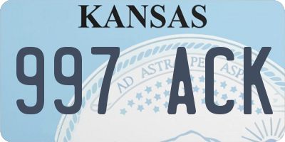 KS license plate 997ACK