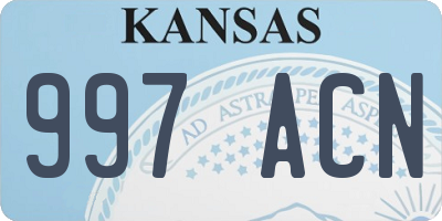 KS license plate 997ACN