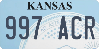 KS license plate 997ACR