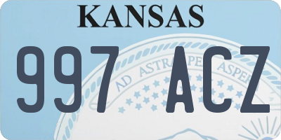 KS license plate 997ACZ