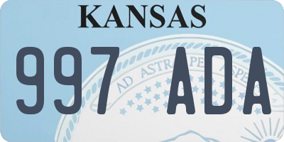 KS license plate 997ADA
