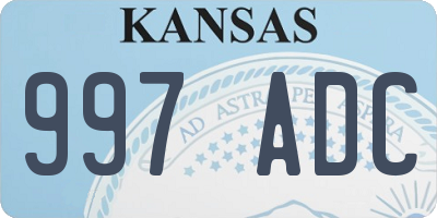 KS license plate 997ADC