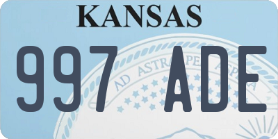 KS license plate 997ADE