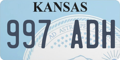 KS license plate 997ADH