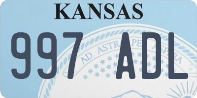 KS license plate 997ADL