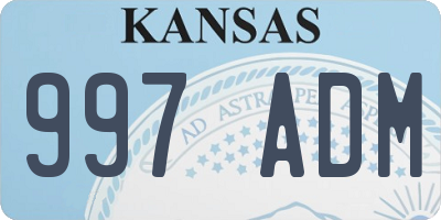 KS license plate 997ADM