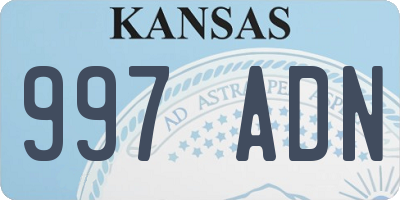 KS license plate 997ADN